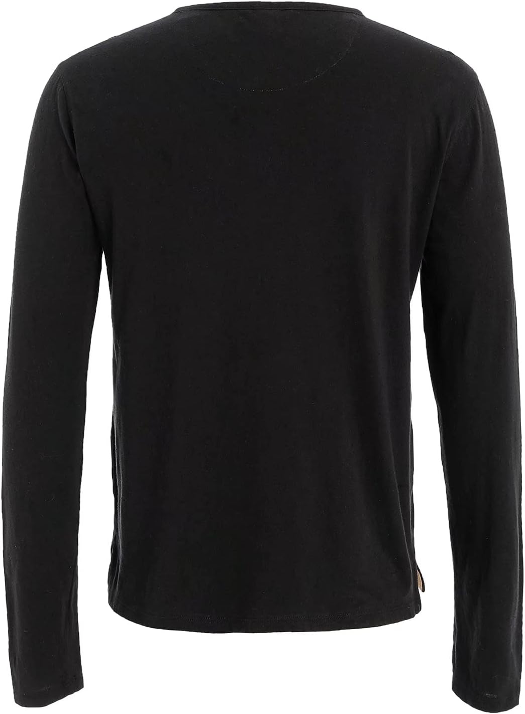 OTIC Men's Henley Opening Placket Button Shirt Long Sleeve Sustainable Recycle Cotton