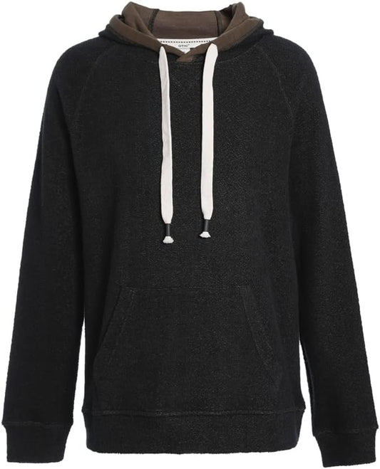 OTIC Men'S Casual Hoodies Thermal Long Sleeve Drawstring Pullover Hooded Sweatshirt With Pocket