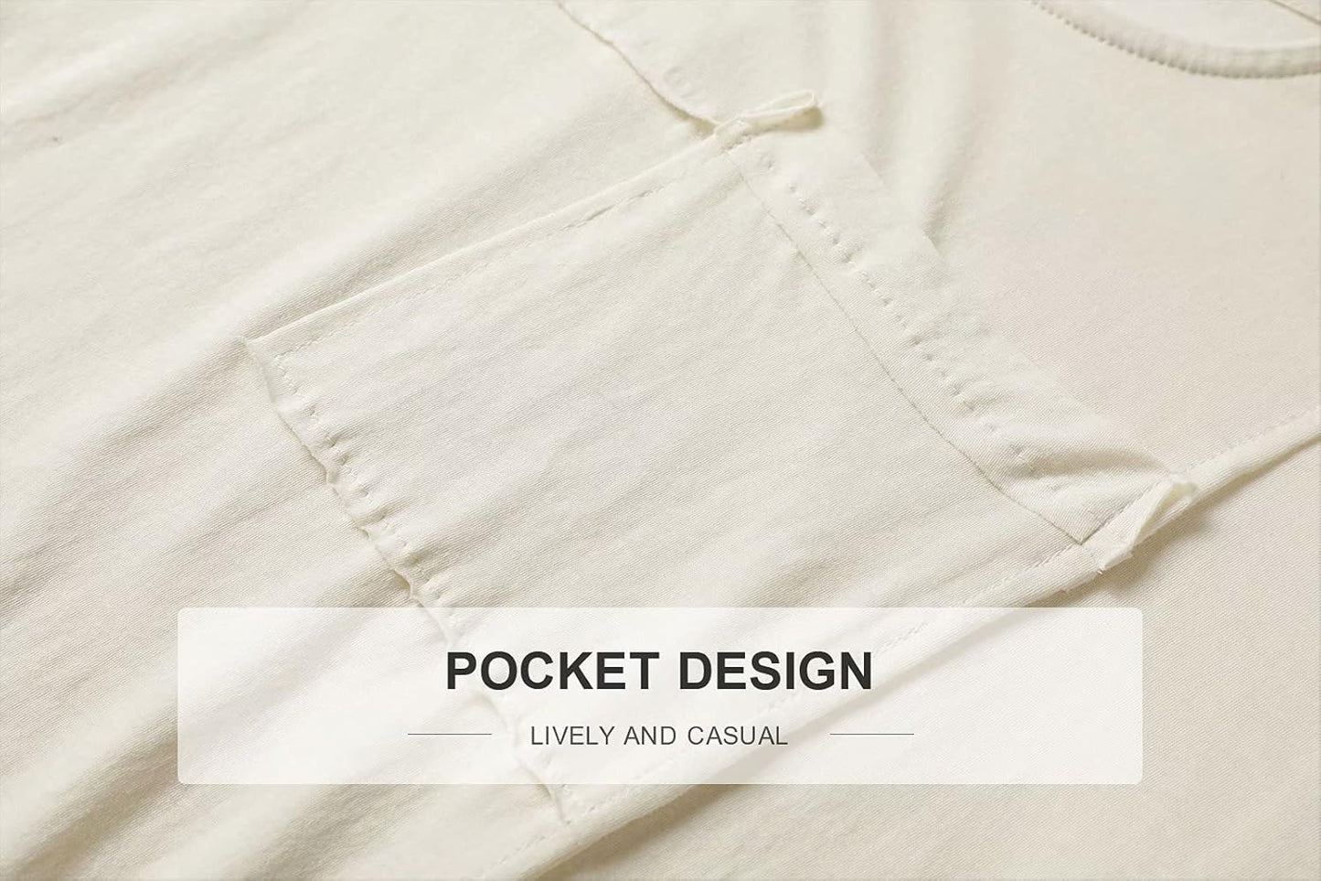 OTIC Crew Neck Raglan Sleeve Pocket Sustainable Cotton Lightweight and Soft Tee Shirt for Women “Cotton USA