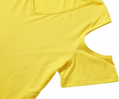 Women's V-Neck Cold Shoulder Short Sleeve Summer Magic Casual Super Soft and Comfortable Top Tee Modal/Viscose Blend