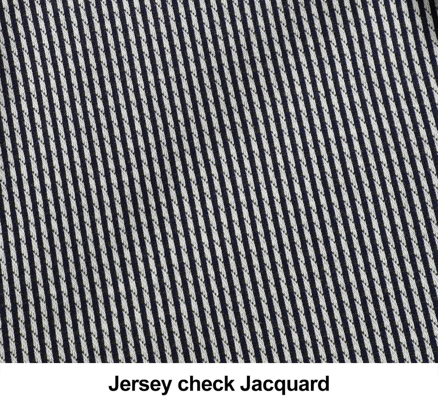 Men's Polo Shirt Long Sleeve Opening Placket Button Check Jacquard Sustainable Cotton Cotton USA