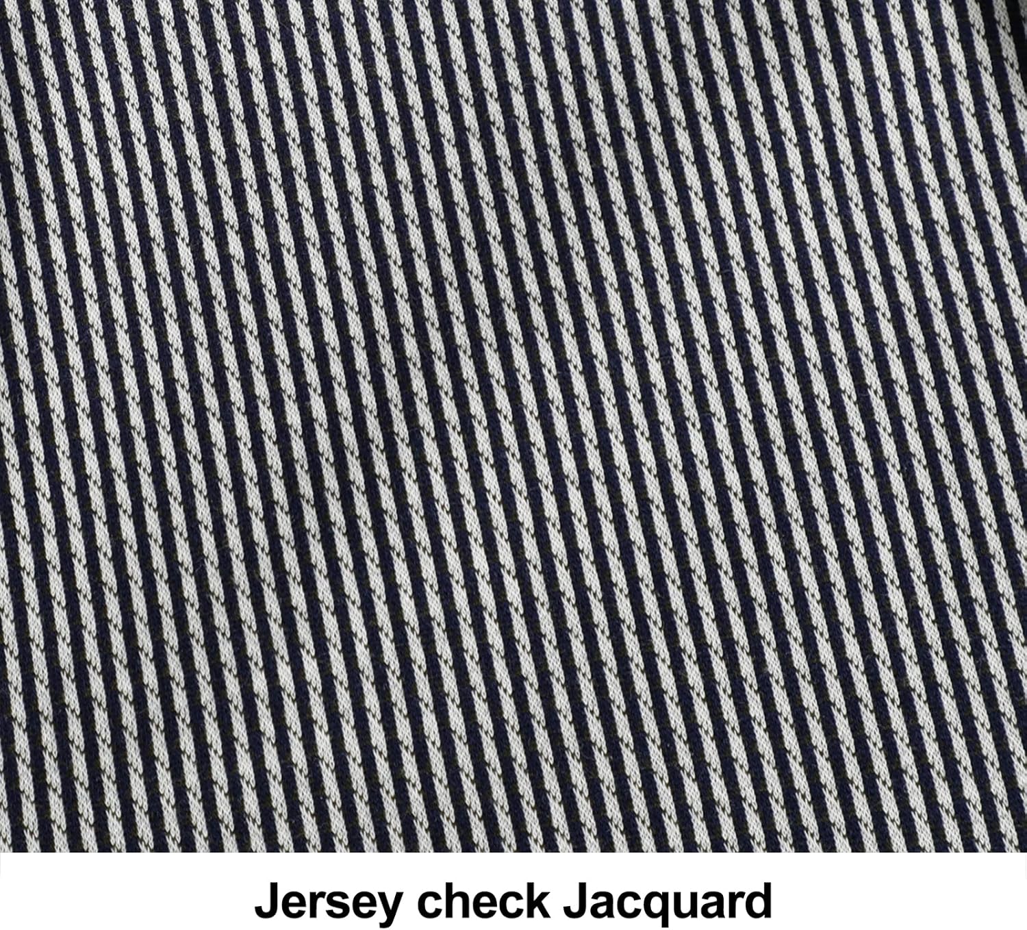 Men's Polo Shirt Long Sleeve Opening Placket Button Check Jacquard Sustainable Cotton Cotton USA