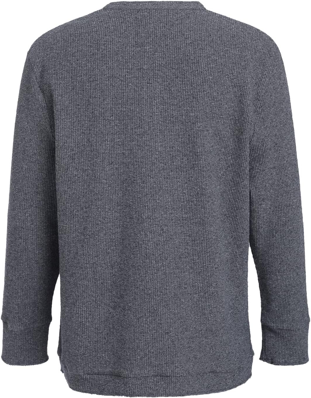 OTIC Men's Waffle Henley Shirt Long Sleeve Sustainable US Cotton Cotton USA