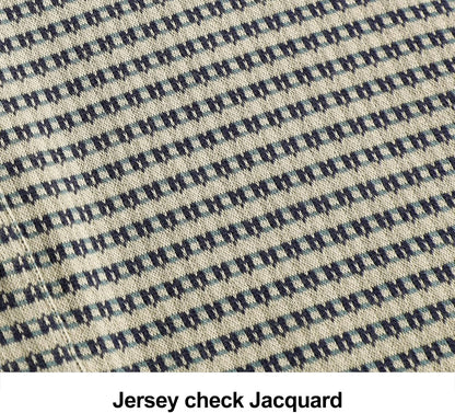 Men's Polo Shirt Long Sleeve Opening Placket Button Premium Check Jacquard Sustainable Cotton Cotton USA
