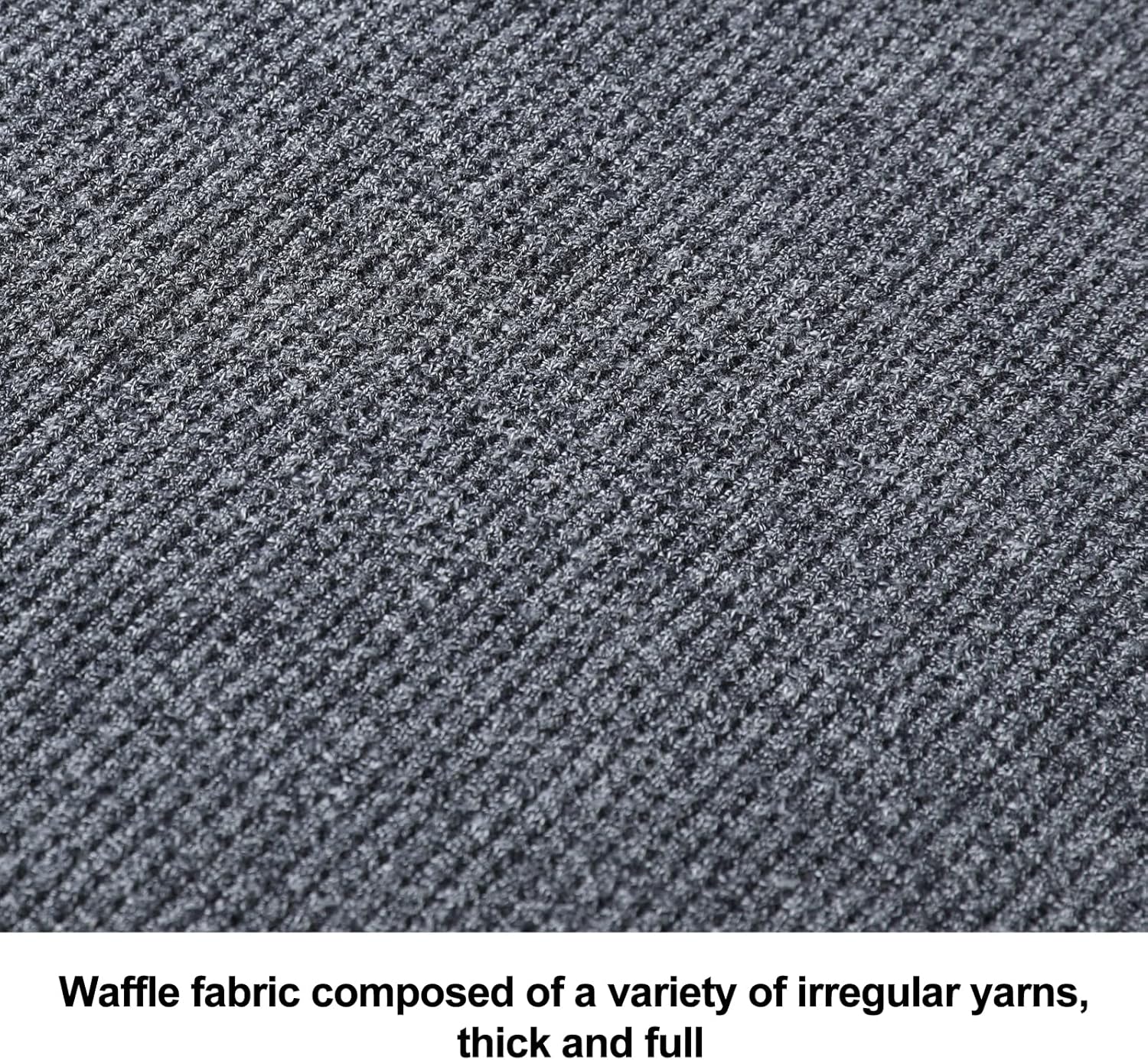 OTIC Men's Waffle Henley Shirt Long Sleeve Sustainable US Cotton Cotton USA
